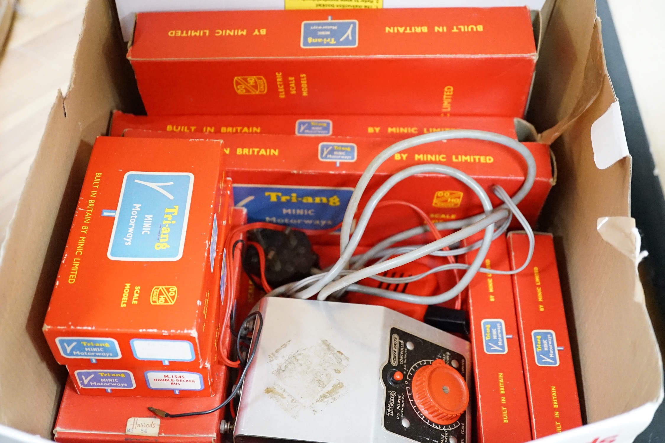 Triang Minic Motorways, in original set box, Triang Minic accessories, many boxed, two Subbuteo Table Soccer sets, both boxed, and Jets Away, in original box